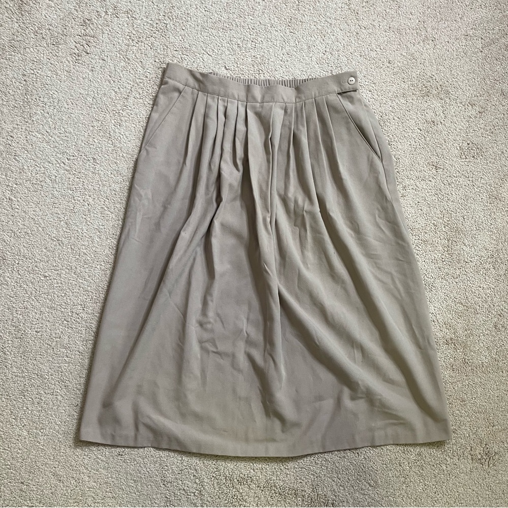Fifteen Twenty Gray Midi A-Line Skirt for Work
